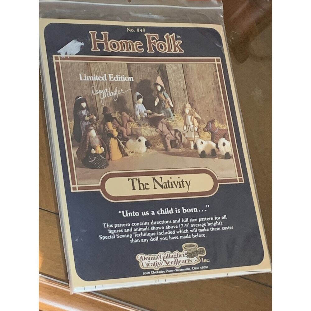 Home Folk "The Nativity" Donna Gallagher Creative Needlearts Kit Limited Edition